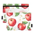 thumbnail image 1 of FORMRS 2 Pack Pencil Pouch for 3 Ring Binder with Clear Window Zipper Case, White Apple Pattern, 1 of 6