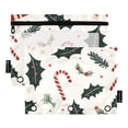 thumbnail image 1 of FORMRS 2 Pack Pencil Pouch for 3 Ring Binder with Clear Window Zipper Case, White Christmas Holly, 1 of 6