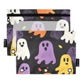 thumbnail image 1 of FORMRS 2 Pack Pencil Pouch for 3 Ring Binder with Clear Window Zipper Case, Yellow Halloween Ghosts, 1 of 6