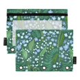 thumbnail image 1 of FORMRS 2 Pack Pencil Pouch for 3 Ring Binder with Clear Window Zipper Pen Case Stationery Organizer, Blue Flowers Pattern, 1 of 6