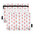 thumbnail image 1 of FORMRS 2 Pack Pencil Pouch for 3 Ring Binder with Clear Window Zipper Pen Case Stationery Organizer, Blue Stripes Lobster Pattern, 1 of 6