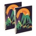 thumbnail image 1 of FORMRS 1-Subject Spiral Notebook 8" x 5" College Ruled 60 Refillable Sheet A5 Hard Cover, 2 Pack, Abstract Animals, 1 of 7