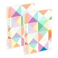 thumbnail image 1 of FORMRS 1-Subject Spiral Notebook 8" x 5" College Ruled 60 Refillable Sheet A5 Hard Cover, 2 Pack, Abstract Geometric, 1 of 7