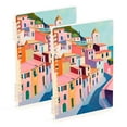 thumbnail image 1 of FORMRS 1-Subject Spiral Notebook 8" x 5" College Ruled 60 Refillable Sheet A5 Hard Cover, 2 Pack, Abstract Painting, 1 of 7