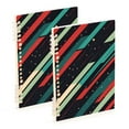 thumbnail image 1 of FORMRS 1-Subject Spiral Notebook 8" x 5" College Ruled 60 Refillable Sheet, 2 Pack, Abstract Stripes, 1 of 7