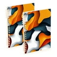 thumbnail image 1 of FORMRS 1-Subject Spiral Notebook 8" x 5" College Ruled 60 Refillable Sheet A5 Hard Cover, 2 Pack, Abstract Wavy, 1 of 7