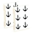 thumbnail image 1 of FORMRS 1-Subject Spiral Notebook 8" x 5" College Ruled 60 Refillable Sheet A5 Hard Cover, 2 Pack, Anchor Pattern, 1 of 7