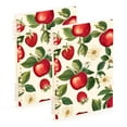 thumbnail image 1 of FORMRS 1-Subject Spiral Notebook 8" x 5" College Ruled 60 Refillable Sheet A5 Hard Cover, 2 Pack, Apple Leaves Pattern, 1 of 7