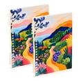 thumbnail image 1 of FORMRS 1-Subject Spiral Notebook 8" x 5" College Ruled 60 Refillable Sheet A5 Hard Cover, 2 Pack, Art Path, 1 of 7