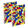 thumbnail image 1 of FORMRS 1-Subject Spiral Notebook 8" x 5" College Ruled 60 Refillable Sheet A5 Hard Cover, 2 Pack, Art Triangles, 1 of 7