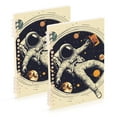 thumbnail image 1 of FORMRS 1-Subject Spiral Notebook 8" x 5" College Ruled 60 Refillable Sheet A5 Hard Cover, 2 Pack, Astronaut Floating, 1 of 7