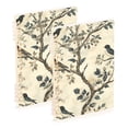 thumbnail image 1 of FORMRS 1-Subject Spiral Notebook 8" x 5" College Ruled 60 Refillable Sheet A5 Hard Cover, 2 Pack, Beige Birds, 1 of 7