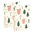 thumbnail image 1 of FORMRS 1-Subject Spiral Notebook 8" x 5" College Ruled 60 Refillable Sheet, 2 Pack, Beige Christmas Cups, 1 of 7