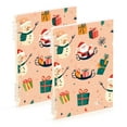 thumbnail image 1 of FORMRS 1-Subject Spiral Notebook 8" x 5" College Ruled 60 Refillable Sheet A5 Hard Cover, 2 Pack, Beige Christmas Snowman, 1 of 7