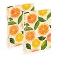 thumbnail image 1 of FORMRS 1-Subject Spiral Notebook 8" x 5" College Ruled 60 Refillable Sheet A5 Hard Cover, 2 Pack, Beige Citrus Leaves, 1 of 7