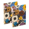 thumbnail image 1 of FORMRS 1-Subject Spiral Notebook 8" x 5" College Ruled 60 Refillable Sheet A5 Hard Cover, 2 Pack, Beige Flowers, 1 of 7