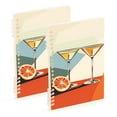 thumbnail image 1 of FORMRS 1-Subject Spiral Notebook 8" x 5" College Ruled 60 Refillable Sheet A5 Hard Cover, 2 Pack, Beige Glasses, 1 of 7