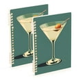 thumbnail image 1 of FORMRS 1-Subject Spiral Notebook 8" x 5" College Ruled 60 Refillable Sheet A5 Hard Cover, 2 Pack, Beige Martini, 1 of 7