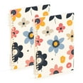 thumbnail image 1 of FORMRS 1-Subject Spiral Notebook 8" x 5" College Ruled 60 Refillable Sheet A5 Hard Cover, 2 Pack, Beige Retro Flower, 1 of 7