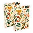 thumbnail image 1 of FORMRS 1-Subject Spiral Notebook 8" x 5" College Ruled 60 Refillable Sheet A5 Hard Cover, 2 Pack, Beige Retro Leaves, 1 of 7