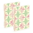 thumbnail image 1 of FORMRS 1-Subject Spiral Notebook 8" x 5" College Ruled 60 Refillable Sheet A5 Hard Cover, 2 Pack, Beige Symmetrical Stars, 1 of 7