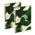thumbnail image 1 of FORMRS 1-Subject Spiral Notebook 8" x 5" College Ruled 60 Refillable Sheet A5 Hard Cover, 2 Pack, Black Abstract, 1 of 7