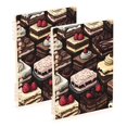 thumbnail image 1 of FORMRS 1-Subject Spiral Notebook 8" x 5" College Ruled 60 Refillable Sheet A5 Hard Cover, 2 Pack, Black Chocolate Cakes, 1 of 7