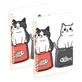 thumbnail image 1 of FORMRS 1-Subject Spiral Notebook 8" x 5" College Ruled 60 Refillable Sheet, 2 Pack, Black Chubby Cat, 1 of 7