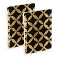 thumbnail image 1 of FORMRS 1-Subject Spiral Notebook 8" x 5" College Ruled 60 Refillable Sheet A5 Hard Cover, 2 Pack, Black Geometric, 1 of 7