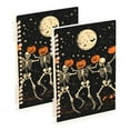 thumbnail image 1 of FORMRS 1-Subject Spiral Notebook 8" x 5" College Ruled 60 Refillable Sheet, 2 Pack, Black Halloween Dancing Skeleton, 1 of 7