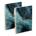 thumbnail image 1 of FORMRS 1-Subject Spiral Notebook 8" x 5" College Ruled 60 Refillable Sheet A5 Hard Cover, 2 Pack, Black Marble, 1 of 7