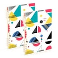 thumbnail image 1 of FORMRS 1-Subject Spiral Notebook 8" x 5" College Ruled 60 Refillable Sheet A5 Hard Cover, 2 Pack, Black Retro Pattern, 1 of 7