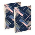 thumbnail image 1 of FORMRS 1-Subject Spiral Notebook 8" x 5" College Ruled 60 Refillable Sheet A5 Hard Cover, 2 Pack, Black Stripes, 1 of 7