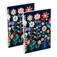 thumbnail image 1 of FORMRS 1-Subject Spiral Notebook 8" x 5" College Ruled 60 Refillable Sheet, 2 Pack, Bloom Flowers, 1 of 7