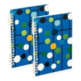 thumbnail image 1 of FORMRS 1-Subject Spiral Notebook 8" x 5" College Ruled 60 Refillable Sheet A5 Hard Cover, 2 Pack, Blue Abstract, 1 of 7