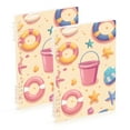 thumbnail image 1 of FORMRS 1-Subject Spiral Notebook 8" x 5" College Ruled 60 Refillable Sheet A5 Hard Cover, 2 Pack, Blue Beach Toys Pattern, 1 of 7