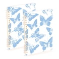 thumbnail image 1 of FORMRS 1-Subject Spiral Notebook 8" x 5" College Ruled 60 Refillable Sheet A5 Hard Cover, 2 Pack, Blue Butterfly, 1 of 7