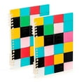 thumbnail image 1 of FORMRS 1-Subject Spiral Notebook 8" x 5" College Ruled 60 Refillable Sheet A5 Hard Cover, 2 Pack, Blue Checkered Pattern, 1 of 7