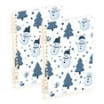 thumbnail image 1 of FORMRS 1-Subject Spiral Notebook 8" x 5" College Ruled 60 Refillable Sheet A5 Hard Cover, 2 Pack, Blue Cute Snowmen, 1 of 7