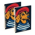 thumbnail image 1 of FORMRS 1-Subject Spiral Notebook 8" x 5" College Ruled 60 Refillable Sheet A5 Hard Cover, 2 Pack, Blue Dog Artist, 1 of 7