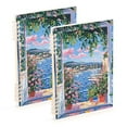 thumbnail image 1 of FORMRS 1-Subject Spiral Notebook 8" x 5" College Ruled 60 Refillable Sheet A5 Hard Cover, 2 Pack, Blue Floral Window, 1 of 7