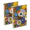 thumbnail image 1 of FORMRS 1-Subject Spiral Notebook 8" x 5" College Ruled 60 Refillable Sheet A5 Hard Cover, 2 Pack, Blue Floral, 1 of 7