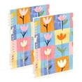 thumbnail image 1 of FORMRS 1-Subject Spiral Notebook 8" x 5" College Ruled 60 Refillable Sheet A5 Hard Cover, 2 Pack, Blue Flowers, 1 of 7