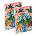 thumbnail image 1 of FORMRS 1-Subject Spiral Notebook 8" x 5" College Ruled 60 Refillable Sheet A5 Hard Cover, 2 Pack, Blue Flowers, 1 of 7