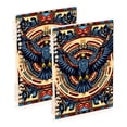 thumbnail image 1 of FORMRS 1-Subject Spiral Notebook 8" x 5" College Ruled 60 Refillable Sheet A5 Hard Cover, 2 Pack, Blue Geometric Eagle, 1 of 7
