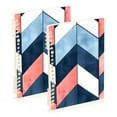 thumbnail image 1 of FORMRS 1-Subject Spiral Notebook 8" x 5" College Ruled 60 Refillable Sheet A5 Hard Cover, 2 Pack, Blue Geometric, 1 of 7