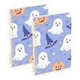 thumbnail image 1 of FORMRS 1-Subject Spiral Notebook 8" x 5" College Ruled 60 Refillable Sheet, 2 Pack, Blue Halloween, 1 of 7
