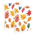 thumbnail image 1 of FORMRS 1-Subject Spiral Notebook 8" x 5" College Ruled 60 Refillable Sheet A5 Hard Cover, 2 Pack, Blue Leaves, 1 of 7