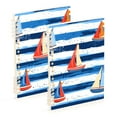 thumbnail image 1 of FORMRS 1-Subject Spiral Notebook 8" x 5" College Ruled 60 Refillable Sheet A5 Hard Cover, 2 Pack, Blue Sailboats, 1 of 7