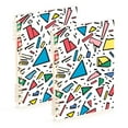 thumbnail image 1 of FORMRS 1-Subject Spiral Notebook 8" x 5" College Ruled 60 Refillable Sheet A5 Hard Cover, 2 Pack, Blue Triangles, 1 of 7